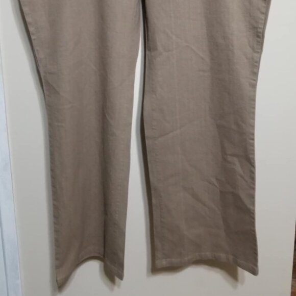 Simon Chang Plus Pants, Women's Denim, Casual Tan Wide-Leg Size 22 Lightweight - Picture 3 of 11